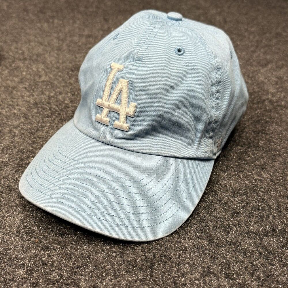 LA Los Angeles Dodgers 47 Brand light blue MLB Clean Up Adjustable Cap Hat